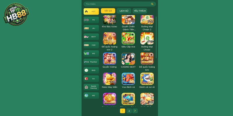 Điểm danh siêu phẩm hấp dẫn nên thử khi đến HB88